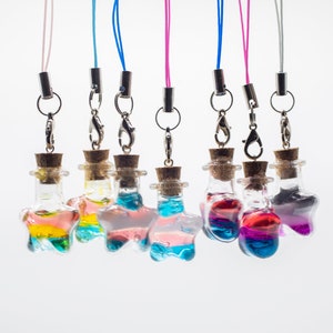 Pride Flag Potion Bottle Trans Ace Pan Keychain Charm