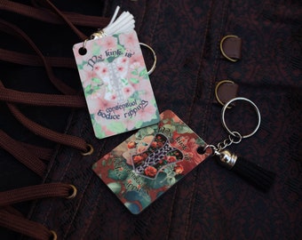 Sassy Sarcasm Bodice Ripping Romance Humor Keychain 2"x1.5"