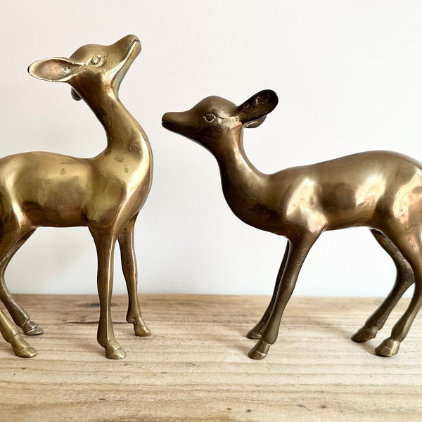 Brass Deer Figurine Etsy UK