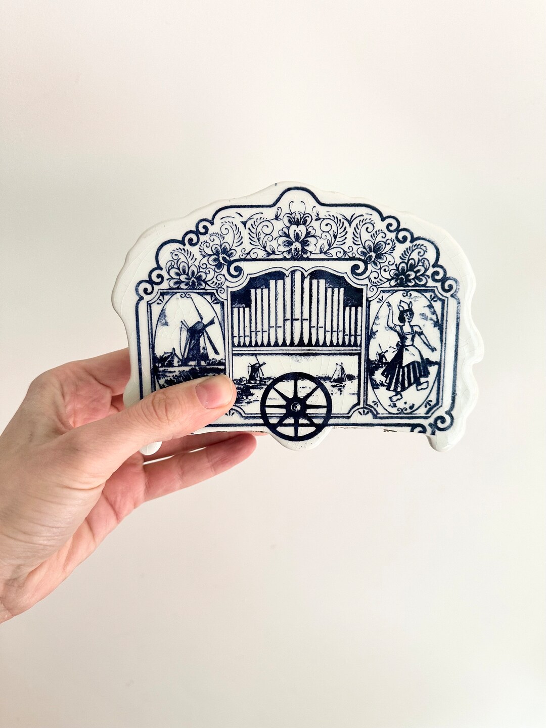 Vintage Delft Blue Holland Ceramic Organ Music Box - Etsy