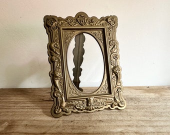 Small Antique Ornate Brass Photo Frame