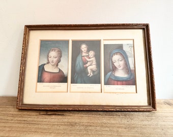 Vintage Religious Madonna Virgin Mary Framed Prints