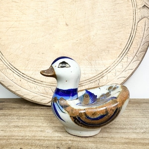 REDUCED Vintage Ken Edwards El Palomar Mexico Tonala Pottery Painted Duck