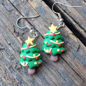 Christmas Tree earrings earrings, Christmas earrings, novelty earrings, secret santa gift, christmas jewelry, stocking stuffer
