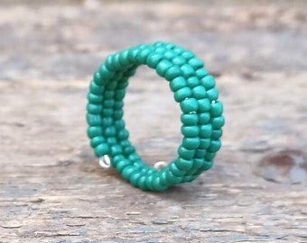 Teal ring, adjustable ring, teal jewelry, gift for her, 30th birthday gift, 21st birthday gift