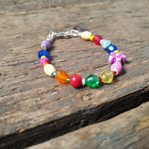 Beaded bracelet, boho bracelet, best friend gift, sister gift, rainbow bracelet, childs bracelet image 2