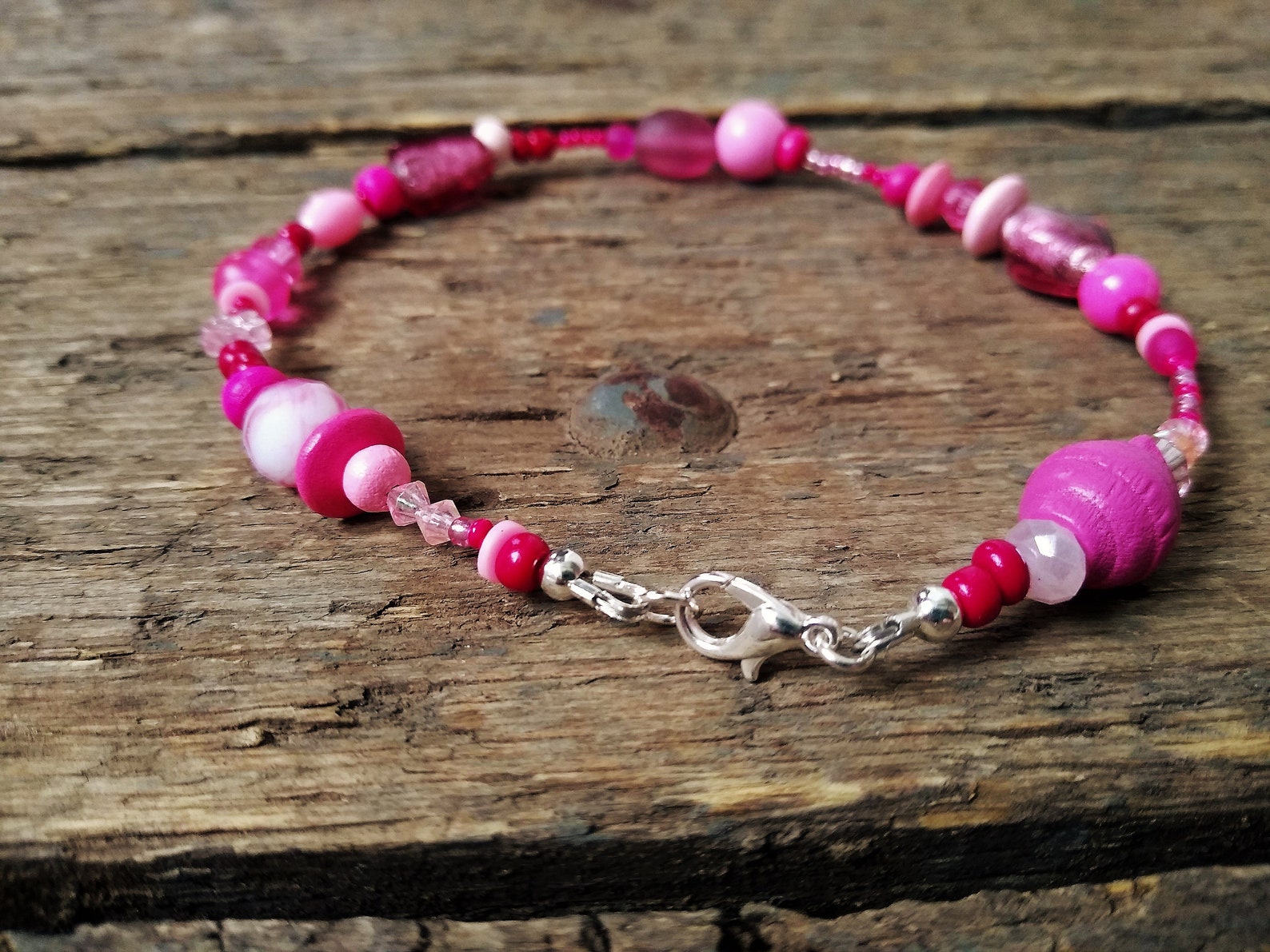 Ankle Bracelet Pink Anklet Pink Ankle Bracelet 21st Etsy