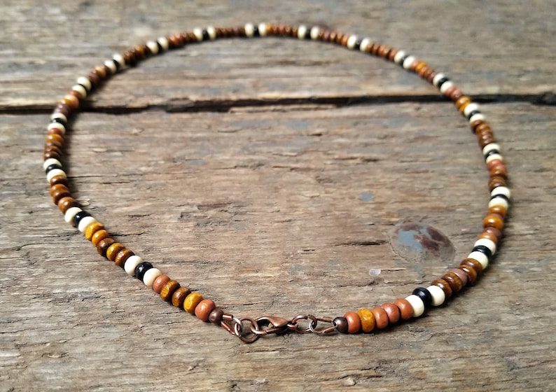 Wooden Necklace for Men Wood Bead Necklace Man Necklace Etsy Australia