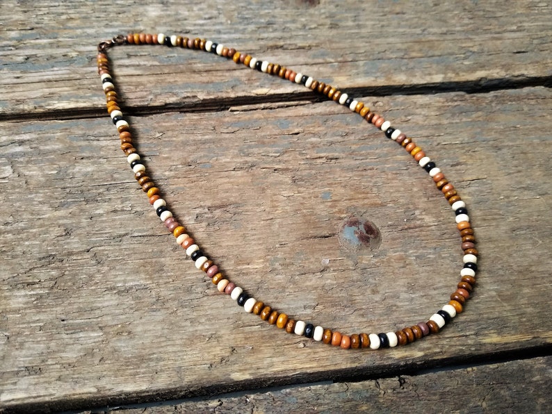 Wooden Necklace for Men Wood Bead Necklace Man Necklace Etsy Canada