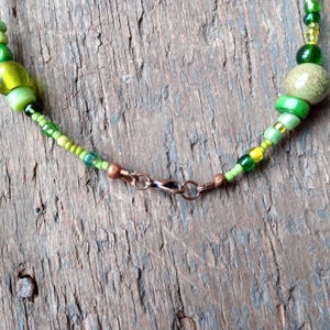 Green bead anklet, green ankle bracelet, boho bead anklet, 21st birthday gift, green anklet image 5