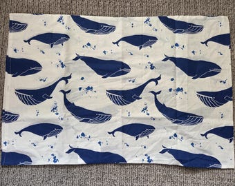 One IKEA Pillowcase / Sham Standard BLAVINGAD Whales Design Vintage