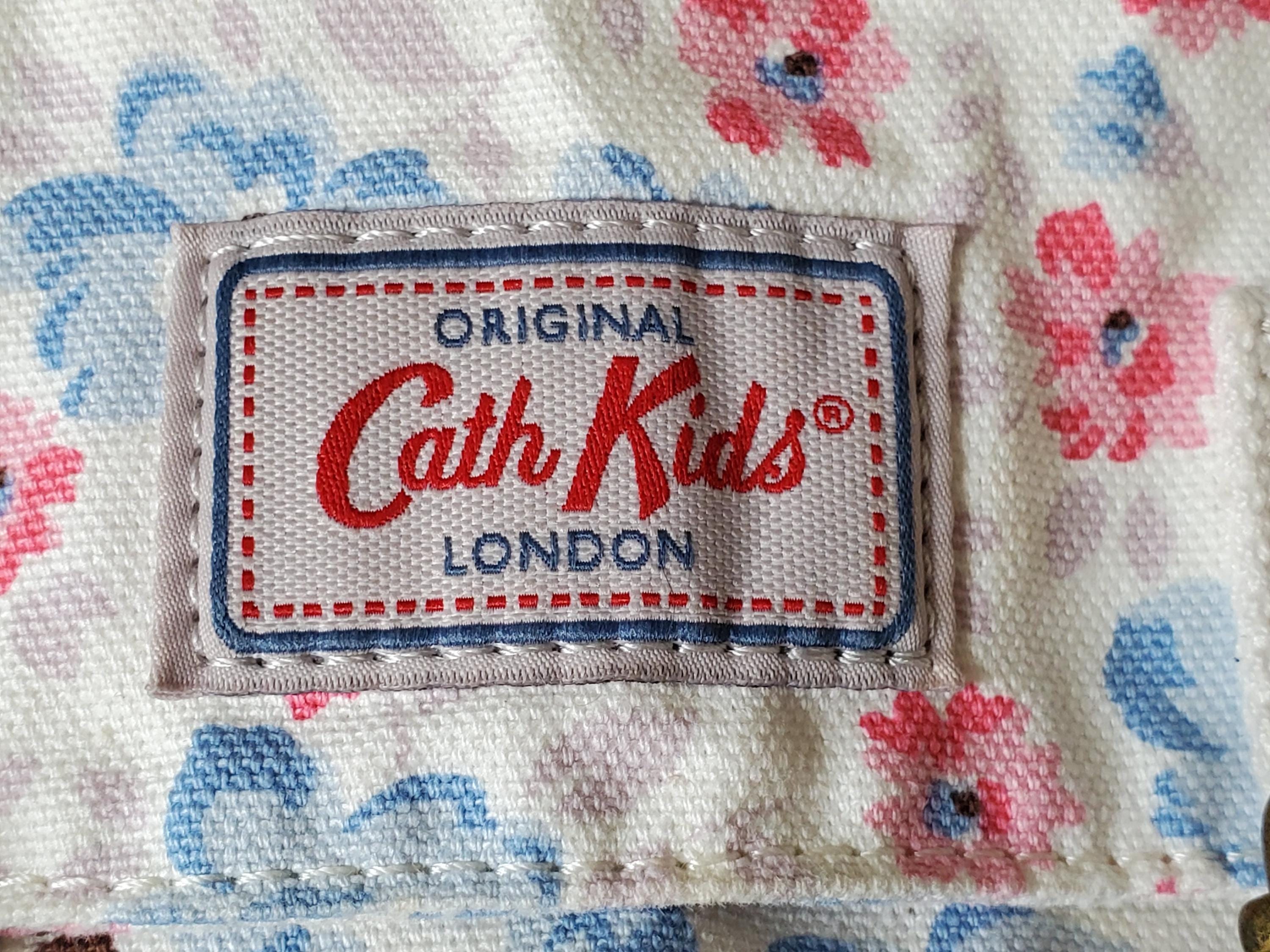 CATH KIDS Satchel Messenger Bag Cath Kidston LONDON Blue Pink White Floral Rare and Charming Authentic Original England Etsy