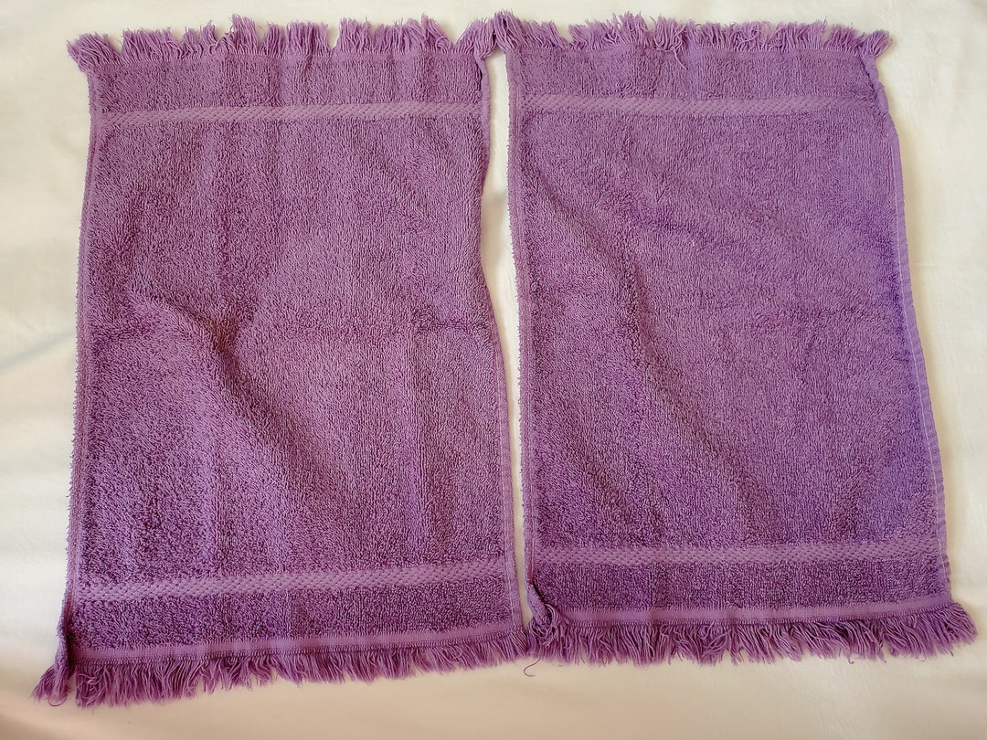 Vintage Royal Velvet Fieldcrest Fingertip Towels 2 / Solid Etsy