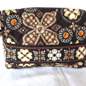 Vera Bradley “canyon” Brown Floral Quilted travel tech back with Orange Accents Vera bradley floral travel - Gem main image 4
