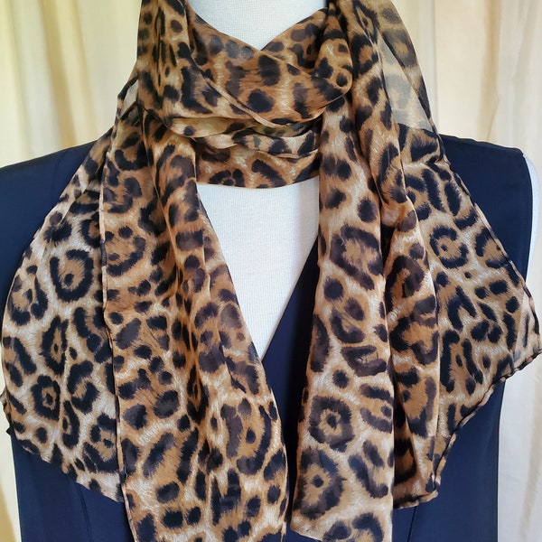 Leopard Print Scarf Etsy
