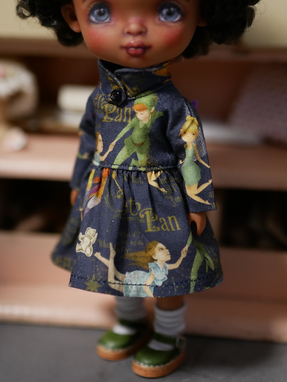 Dark Blue Peter Pan Dress for Holala, Ma_ola, Monst Dolls. - Etsy