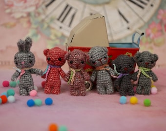 Crochet petit lapin pour poupées 5,50 cm