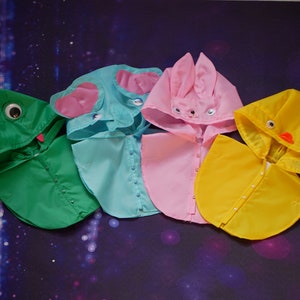 Blythe Raincoat/Poncho/ Elephant /Frog /Lt pink rabbit /Dk pink rabbit.