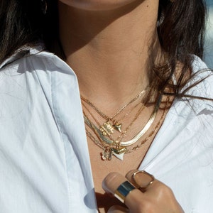Petite Gold Shark Tooth Necklace - Mano Petite