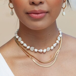 オッフェン　Offen scallop pearls pattern/BEIGE Apollo Tile Concha 10.6 In. X 11 In. Polished White, Beige