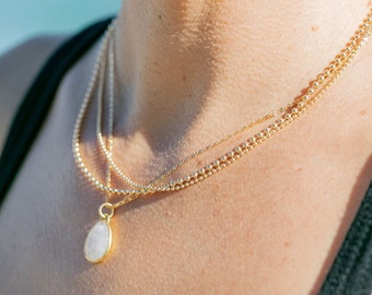 Gold Ball Chain Necklace - Kaila