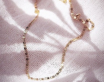 Gold Filled Snail Chain Necklace, Gold Necklace, Gold S Necklace, Delicate Chain Necklace, Gold Filled Necklace, Hawaii