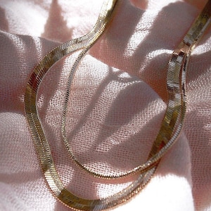 Herringbone Necklace Set, gold necklace set, herringbone necklace set