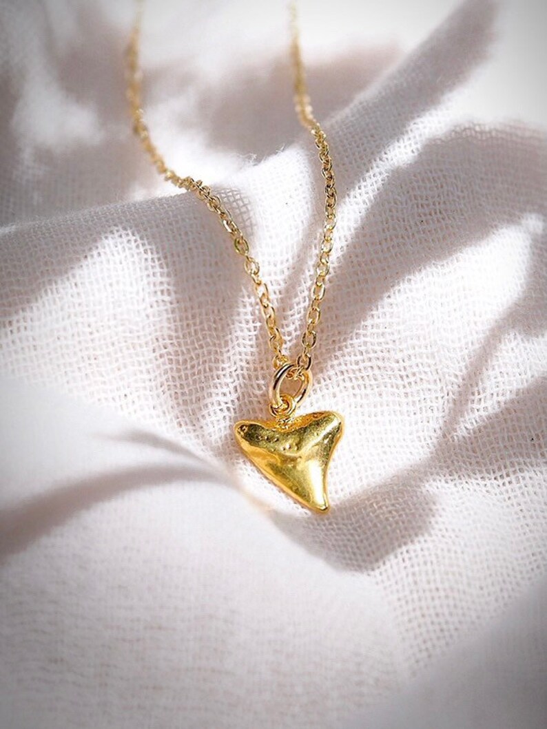 Mano Petite,tiny gold shark tooth necklace gold filled necklace Petite Gold Shark Tooth Necklace shark tooth pendant necklace necklace