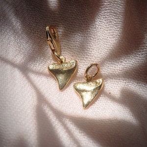Goldfarbener Haifischzahn-Charm