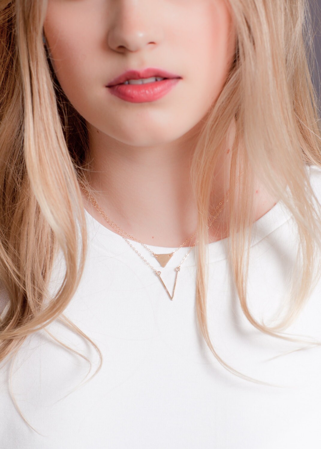 deep v neck necklace