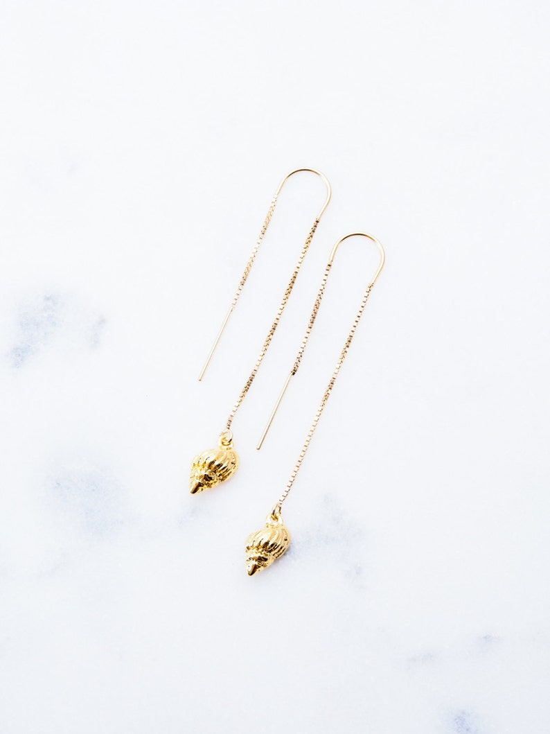 Pua Threader Earrings Gold Ear Thread Earrings Gold Filled Etsy