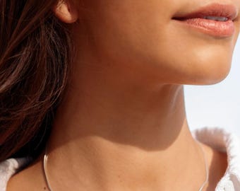 Mini Sterling Silver Herringbone Chain - Thin, Elegant 1mm Design