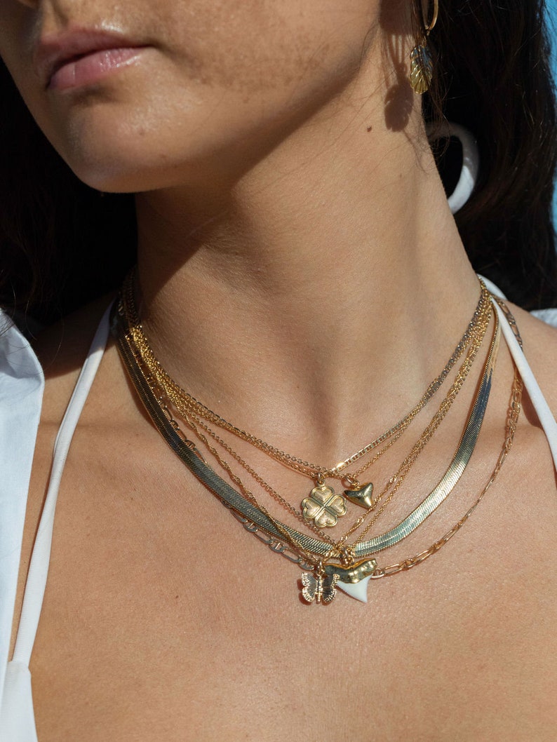 Mano Petite,tiny gold shark tooth necklace gold filled necklace Petite Gold Shark Tooth Necklace shark tooth pendant necklace necklace
