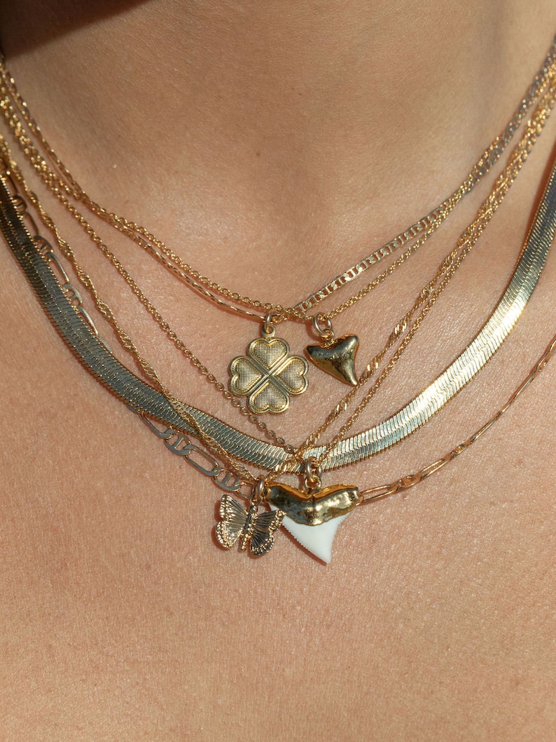 Mano Petite,tiny gold shark tooth necklace gold filled necklace Petite Gold Shark Tooth Necklace shark tooth pendant necklace necklace