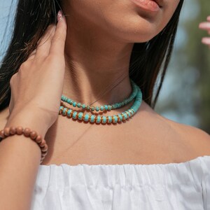 Turquoise Gemstone Necklace Ka'ohu image 3