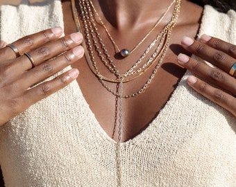 Paperclip Chain Lariat Y Necklace - Keha