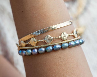 Gold Filled Seashell Chain Bracelet - Leialoha