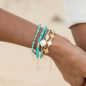 Beaded Turquoise Bracelet - Kalilinoe