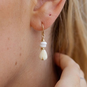 Gold Drop Earring , Hawaii Earrings, Hawaii Jewelry, Jasmine Earrings