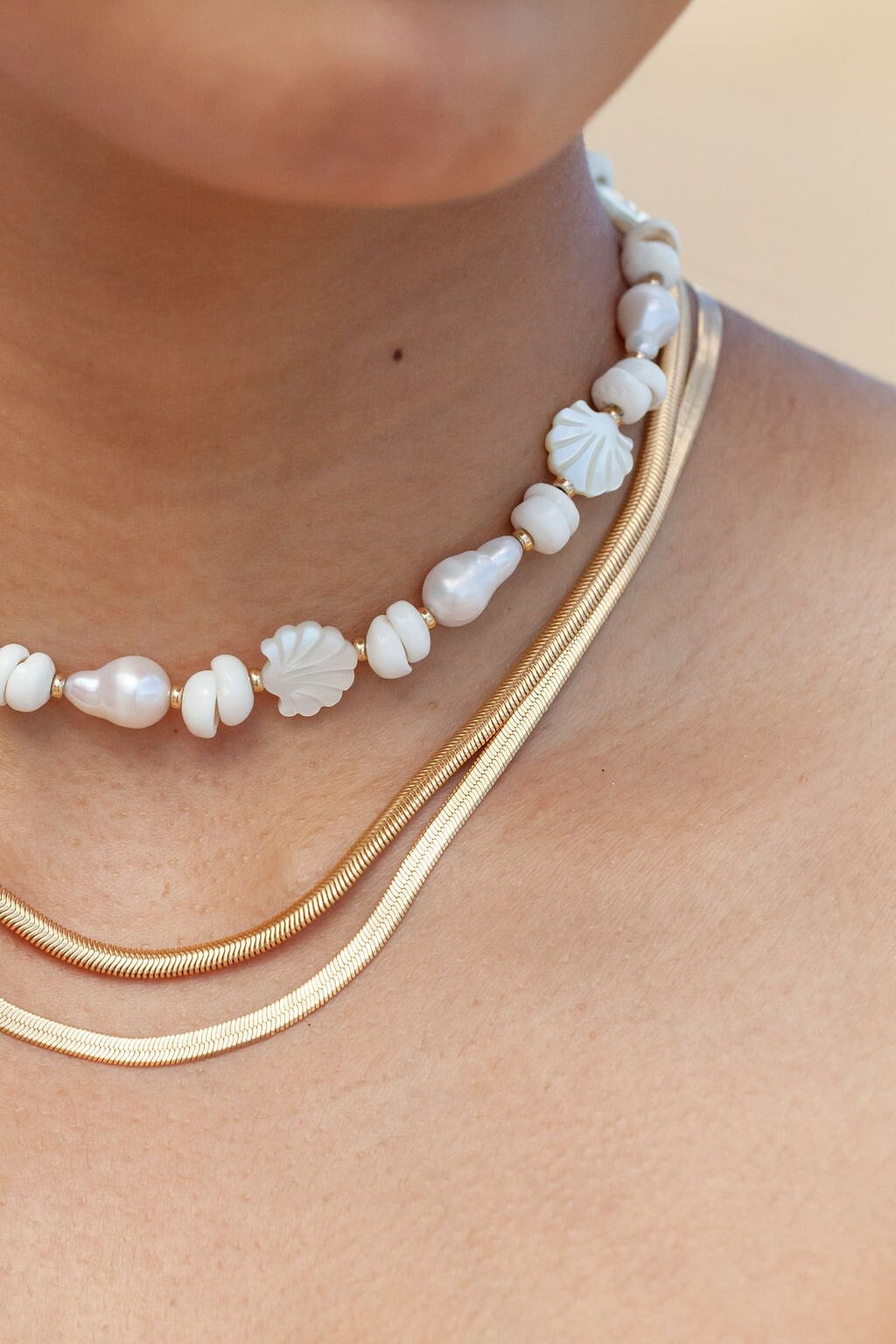 18kt Gold Filled Thick Flat Snake Chain 