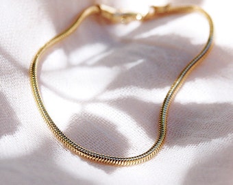 Gold filled slangenarmband - gold filled eenvoudige schakelarmband