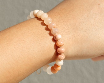 Peach Ombre Gemstone Bracelet - Ho'olaua'e