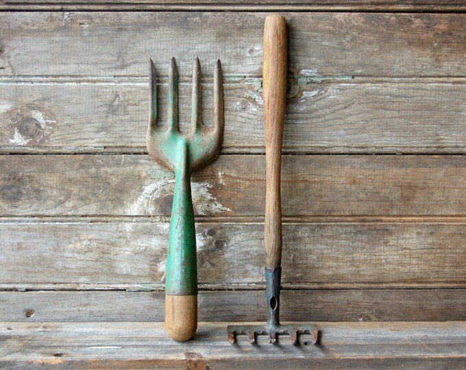 Pair of Vintage Garden Tools Etsy