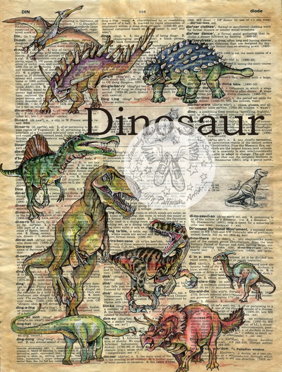 IMPRIMIR: Dinosaurios Mixed Media Drawing en la página del - Etsy México IMPRIMIR: Dinosaurios Mixed Media Drawing en la página del - Etsy México