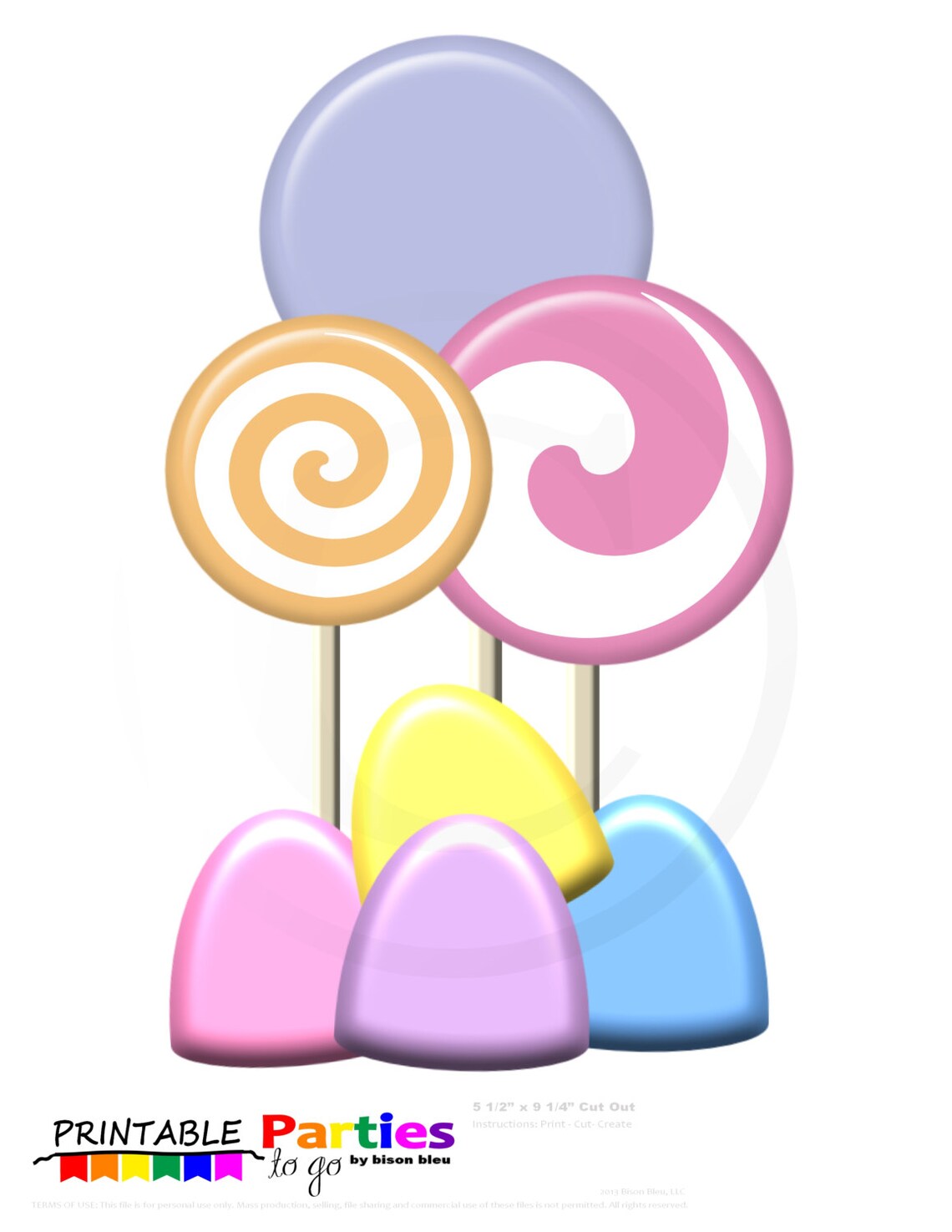INSTANT DOWNLOAD Printable Candy Land Wall Cut Outs | Etsy