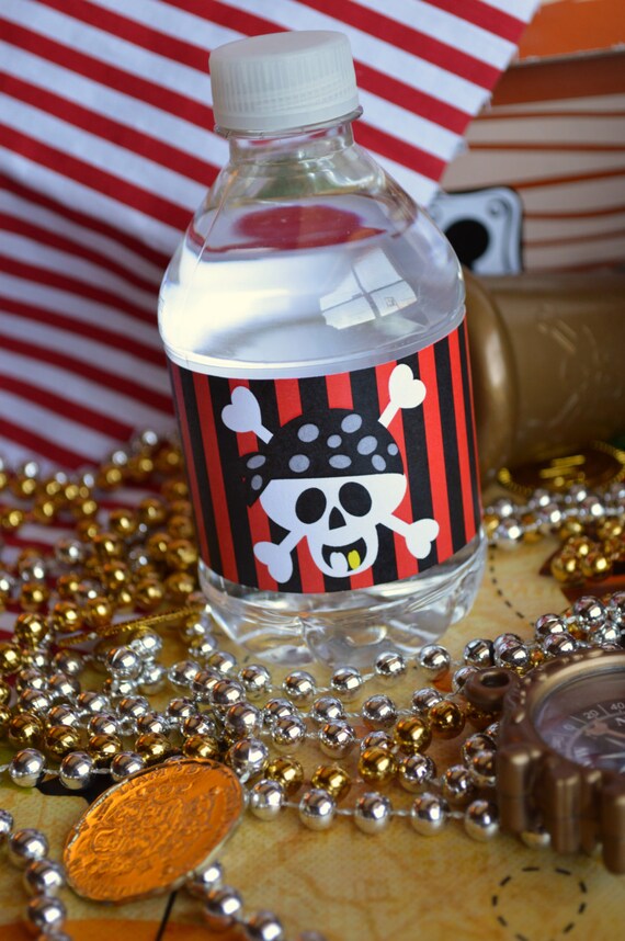 INSTANT DOWNLOAD PIRATE Party Water Bottle Labels - Please Read Description Thoroughly - Printable Parties to Go Il_570xn