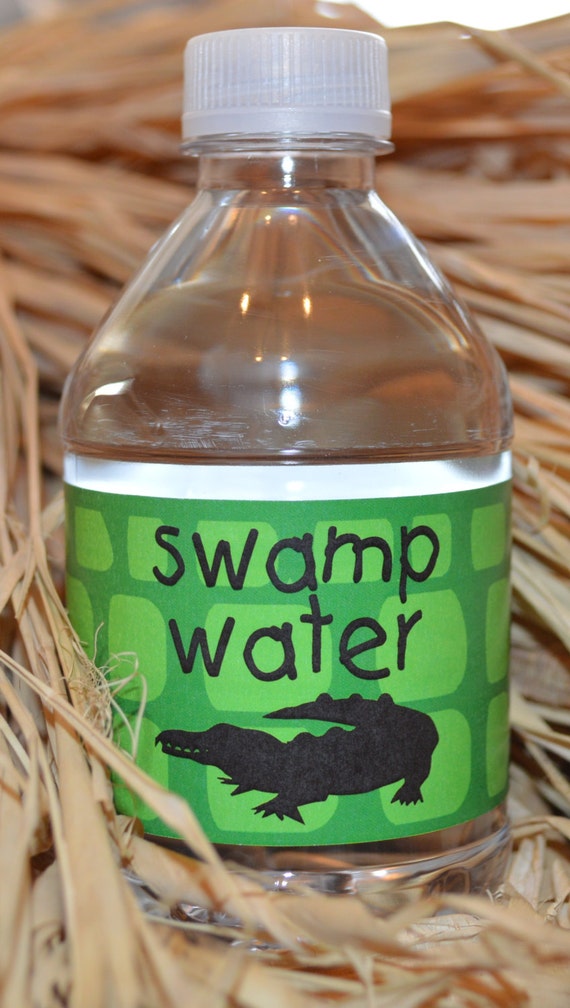 ON SALE INSTANT Download Swamp Water Bottle Labels - Please Read Description Thoroughly - Printable Parties to Go Il_570xn