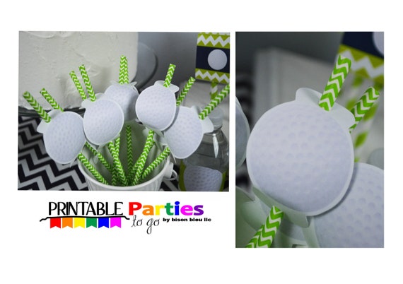 Download Free Instant Download Printable Golf Ball Straw Toppers Etsy SVG Cut Files