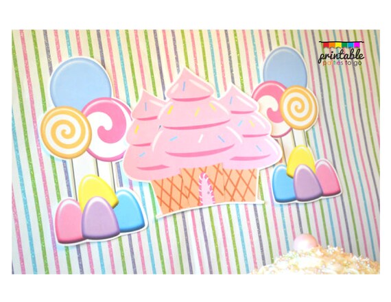 INSTANT DOWNLOAD Printable Candy Land Wall Cut Outs Il_570xn