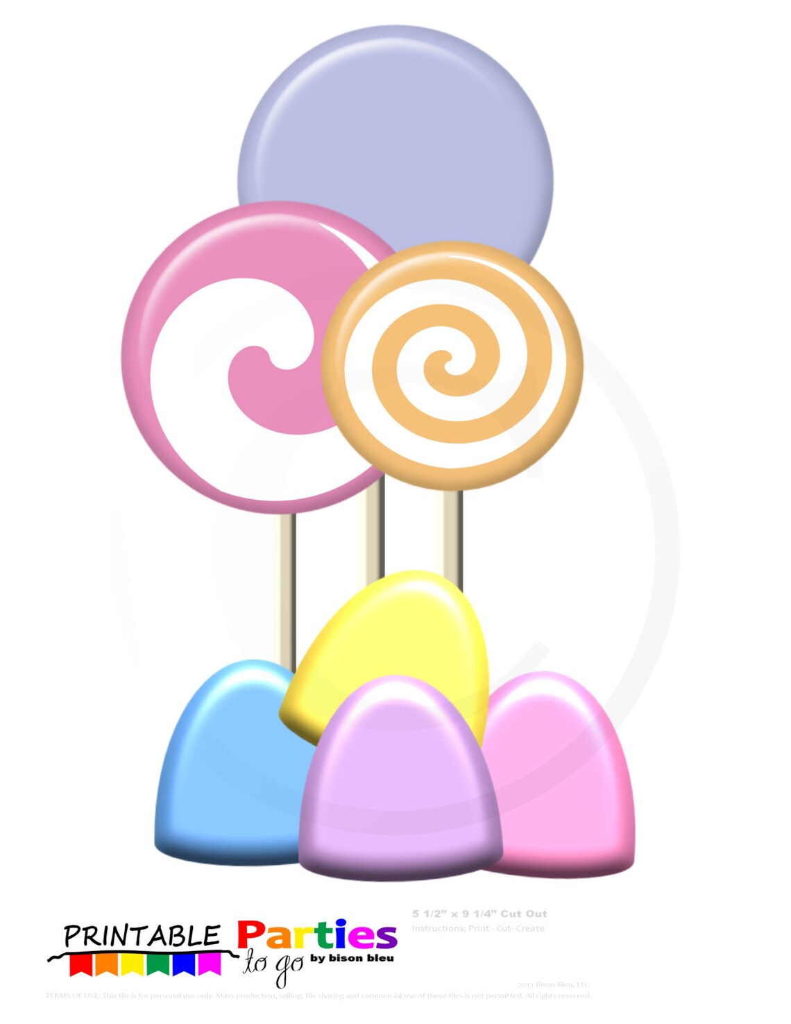 INSTANT DOWNLOAD Printable Candy Land Wall Cut Outs | Etsy